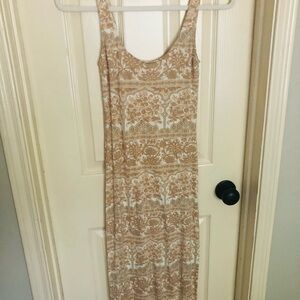 Novella Royale Beige Patterned Maxi Dress